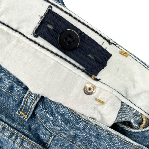 Land's End Denim Blue 5 Pocket Mid Rise Bootcut Jeans Children Size 14 - Picture 6 of 9